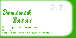 dominik matai business card